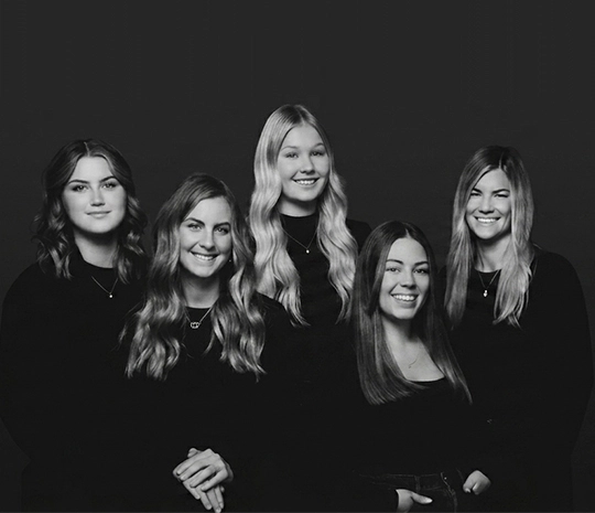 Gruppbild med frisörerna på HairDesign